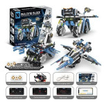 Конструктор "Building Block" на радиоуправлении, 856 деталей, 3 варианта сборки, встроенный аккумулятор, пульт, роликовые колеса QW96180 Конструктор "Building Block" на радиоуправлении, 856 деталей, 3 варианта сборки, встроенный аккумулятор, пульт, роликовые колеса QW96180