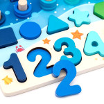 Гра дерев'яна Fun Game Геометричний сортер з риболовлею, цифрами і фігурами GN96984