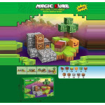 Магнитный конструктор Magic Cube, Майнкрафт, 48 строительных блоков, NJ9803 Магнитный конструктор Magic Cube, Майнкрафт, 48 строительных блоков, NJ9803