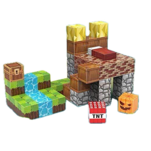 Магнитный конструктор Magic Cube, Майнкрафт, 48 строительных блоков, SD9807