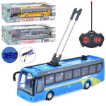 Игрушечный Автобус на радиоуправлении, аккумулятор, USB, 1:32, 3 цвета, свет, NJ9933-1