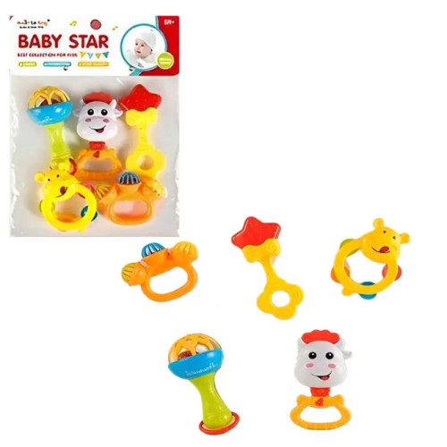 Набор погремушек для малышей Baby Star 5 видов в наборе SW997-20