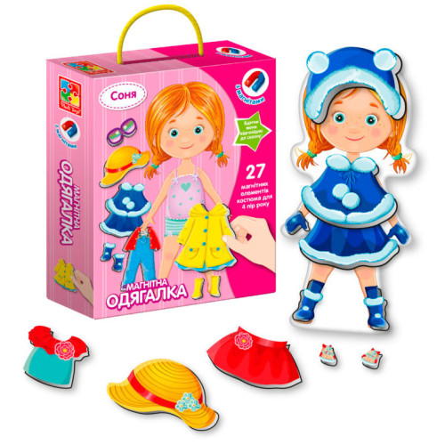 Гра Vladi Toys на магнітах одевашка Соня GH3702-07 Гра Vladi Toys на магнітах одевашка Соня GH3702-07