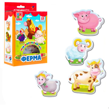 Гра на магнітах Ферма Vladi Toys, гра навчальна, розвиваючі ігри для дітей, 12 магнітів