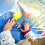 Развивающий водяной коврик для детей прямоугольный, детский коврик с водой, 3d коврик для детей (WM-1-5)