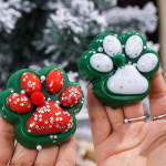Антистресс Новогодняя Таба Лапка Cквиш, игрушка антистресс, игра антистресс, расцветки и виды в ассортименте 