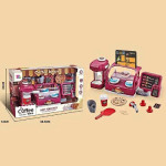 Игровой набор Кофейня, игрушечный магазин, детский кассовый аппарат, кофеварка, звук (FV32)