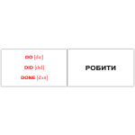 Міні україно-англійські картки "Неправильні дієслова/Irregular verbs", картки для дітей, вчимо англійську