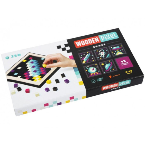 Мозаїка Cubika Wooden Pixel Космос на 250 піксельних кубиків 14873