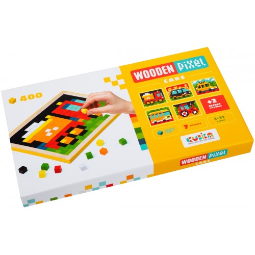 Мозаїка Cubika Wooden Pixel Транспорт на 400 піксельних кубиків 14903