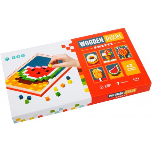 Мозаїка Cubika Wooden Pixel Солодощі на 400 піксельних кубиків 14897