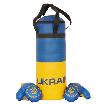 Боксерский набор для детей Ukraine, большой набор для бокса, груша, перчатки, спортивный набор 58 см