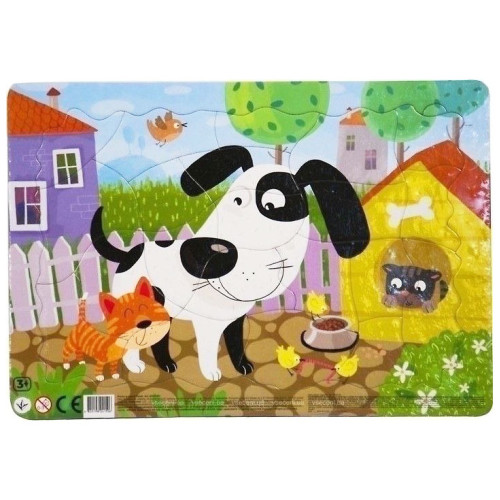 Пазл DoDo с рамкой Собачка, картон 300182 Пазл DoDo с рамкой Собачка, картон 300182
