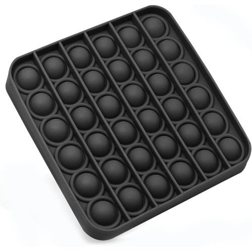 Игра Pop it силиконовый антистресс Квадрат черный 12,5 х 12,5 см