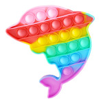 Игра Pop it силиконовый антистресс Дельфин разноцветный 15 х 15 см