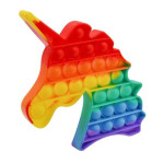 Игра Pop it силиконовый антистресс Единорог разноцветный 