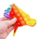 Игра Pop it силиконовый антистресс Единорог разноцветный 