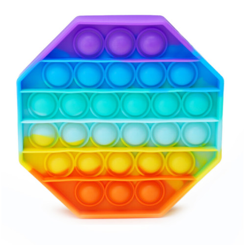 Игра Pop it силиконовый антистресс Восьмиугольник разноцветный 13 х 13 см 