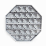 Гра Pop it силіконовий антистрес Восьмикутник сірий 13 х 13 см