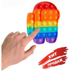 Игра Pop it силиконовый антистресс Among Us разноцветный 14,5 х 11 см