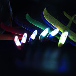 Самолет пенопластовый оранжевый с LED-подсветкой