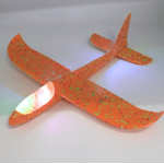 Самолет пенопластовый оранжевый с LED-подсветкой