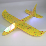 Самолет пенопластовый желтый с LED-подсветкой