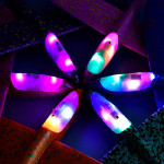 Самолет пенопластовый оранжевый с LED-подсветкой