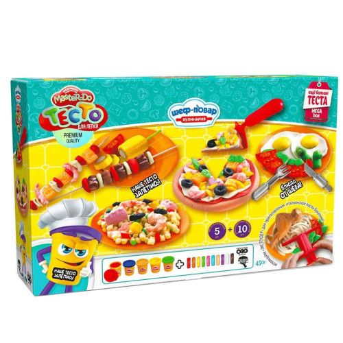 Тесто для лепки Danko Toys Master-Do Шеф-повар Кулинария, 15 цветов