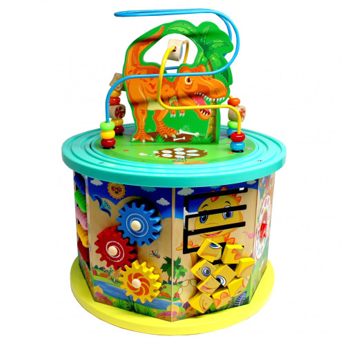 Куб игровой Wood Toys с динозавром, деревянная развивающая игра С39183
