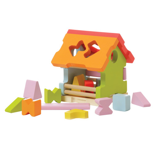 Сортер Cubika Домик - деревянная развивающая игрушка LS-1 11599
